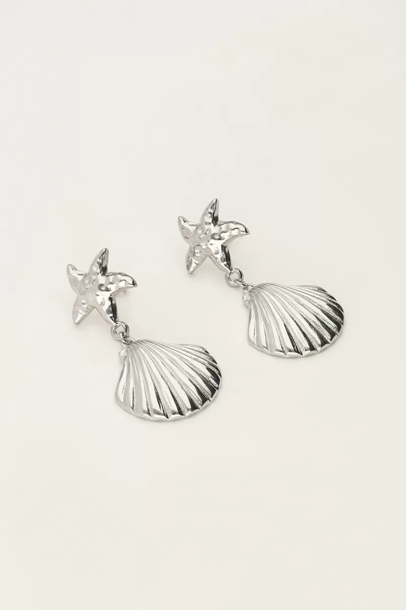 My Jewellery Boucles D'oreilles Océan Avec étoile De Mer Et Coquillage