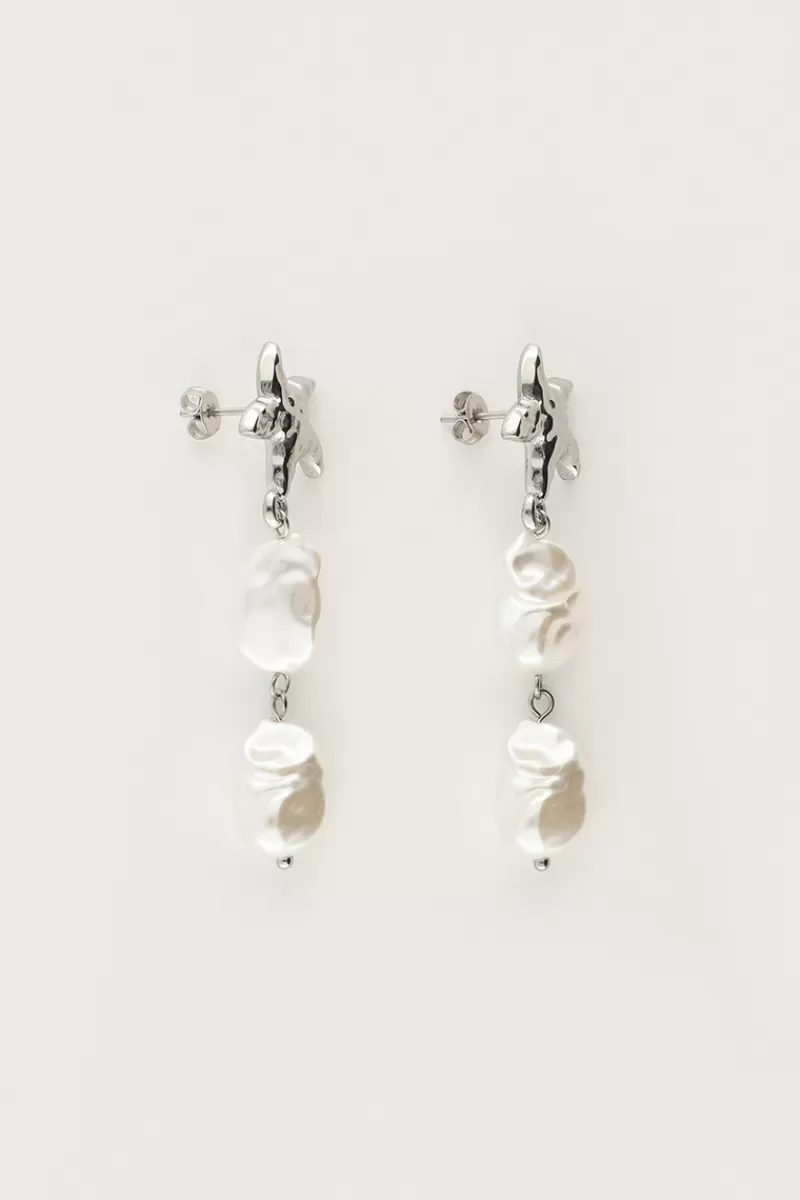 My Jewellery Boucles D'oreilles Océan Avec étoiles De Mer Et Perles
