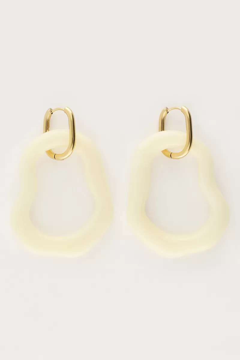 My Jewellery Boucles D'oreilles Océan Maxi Beige
