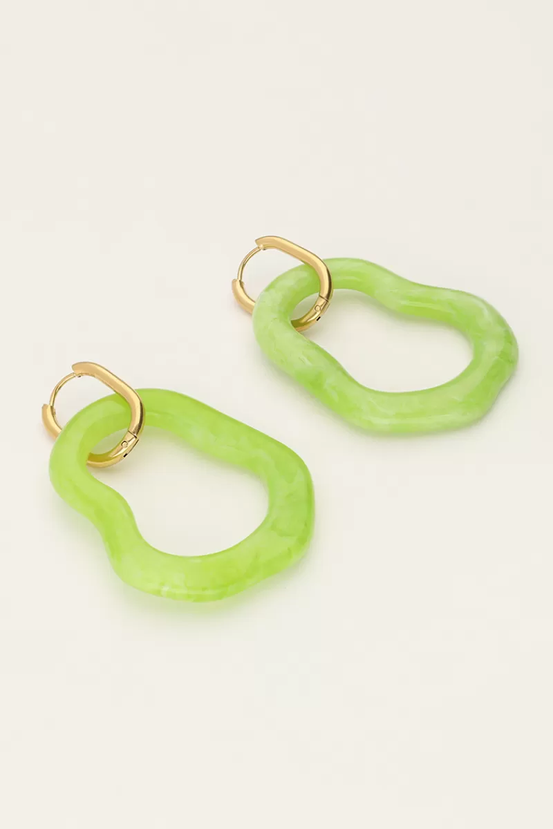 My Jewellery Boucles D'oreilles Océan Maxi Vert
