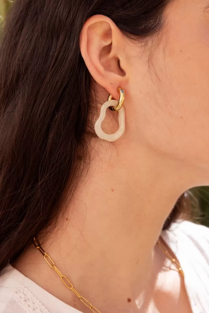 My Jewellery Boucles D'oreilles Océan Mini Beige
