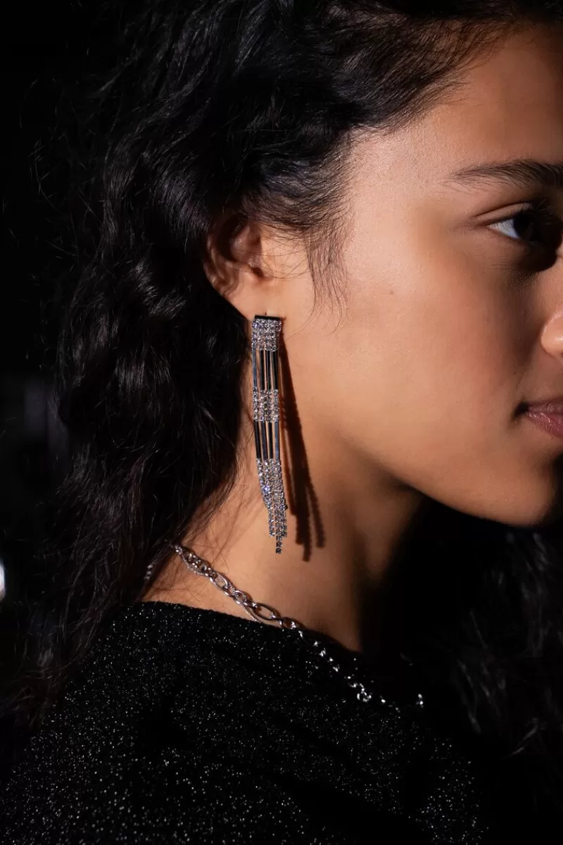 My Jewellery Boucles D'oreilles Pendantes à Strass Universe