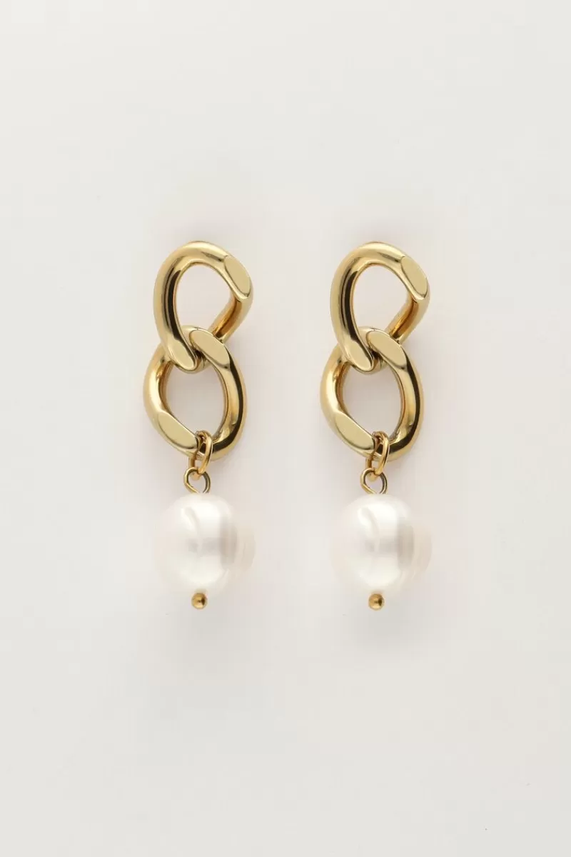 My Jewellery Boucles D’oreilles Pendantes Chaîne Et Perle