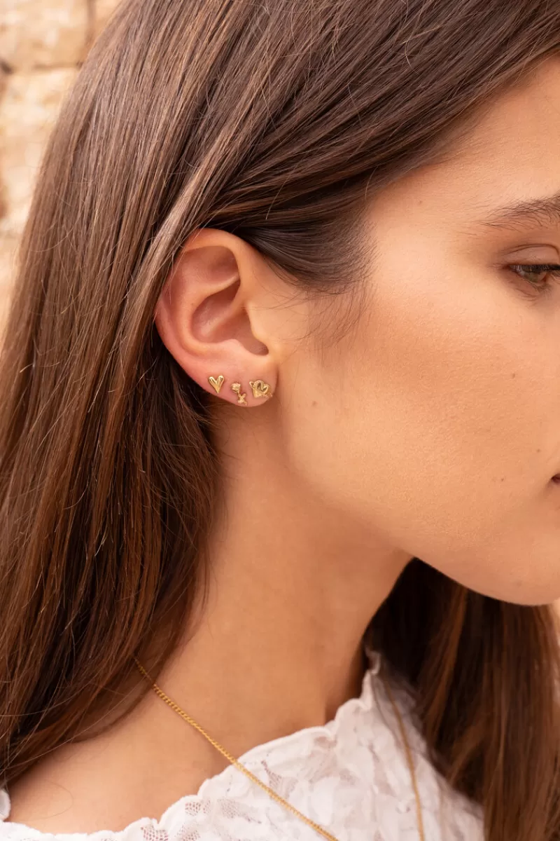 My Jewellery Boucles D'oreilles Puces Coeurs