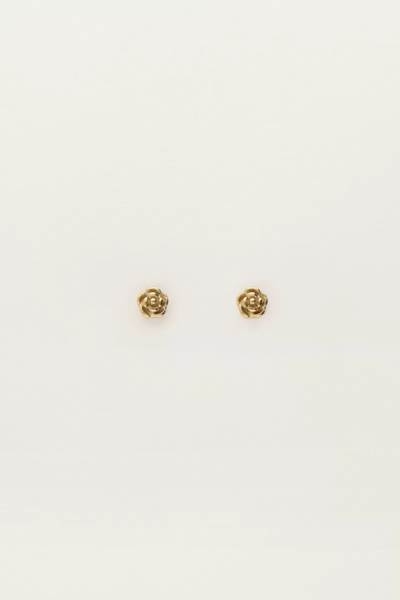 My Jewellery Boucles D'oreilles Puces Rose Plate