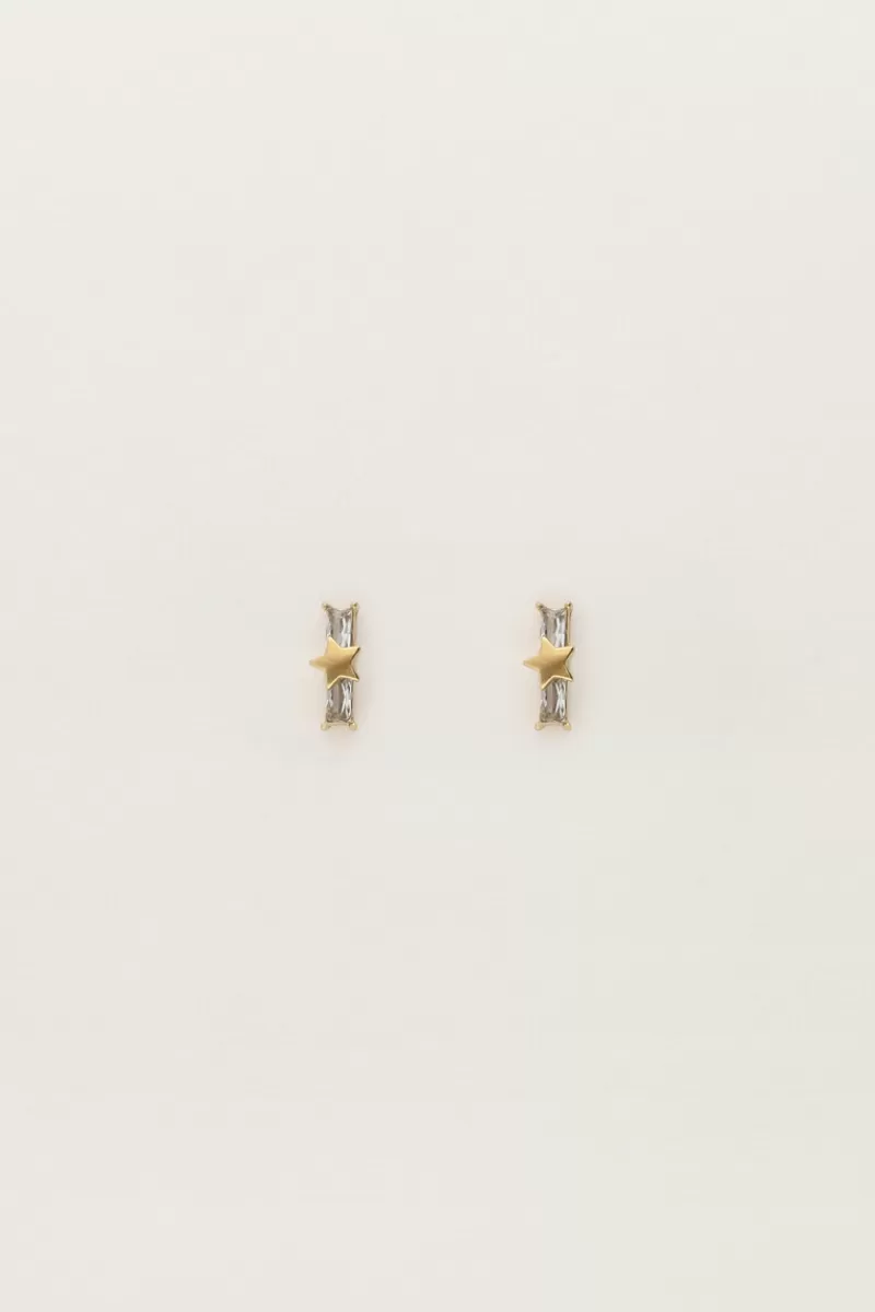 My Jewellery Boucles D'oreilles Puces étoile Avec Strass