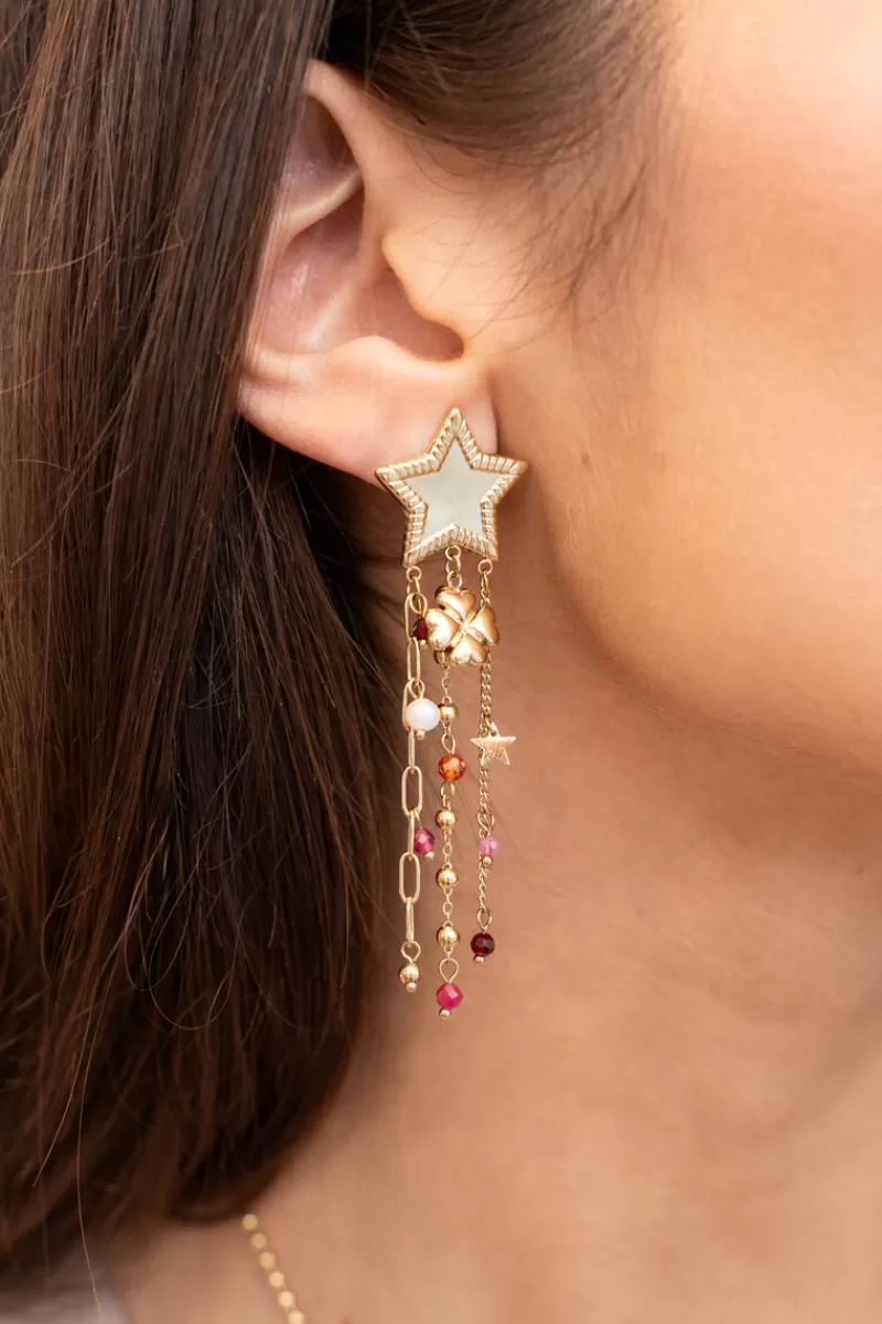 My Jewellery Boucles D'oreilles Starry Avec étoile Et Perles