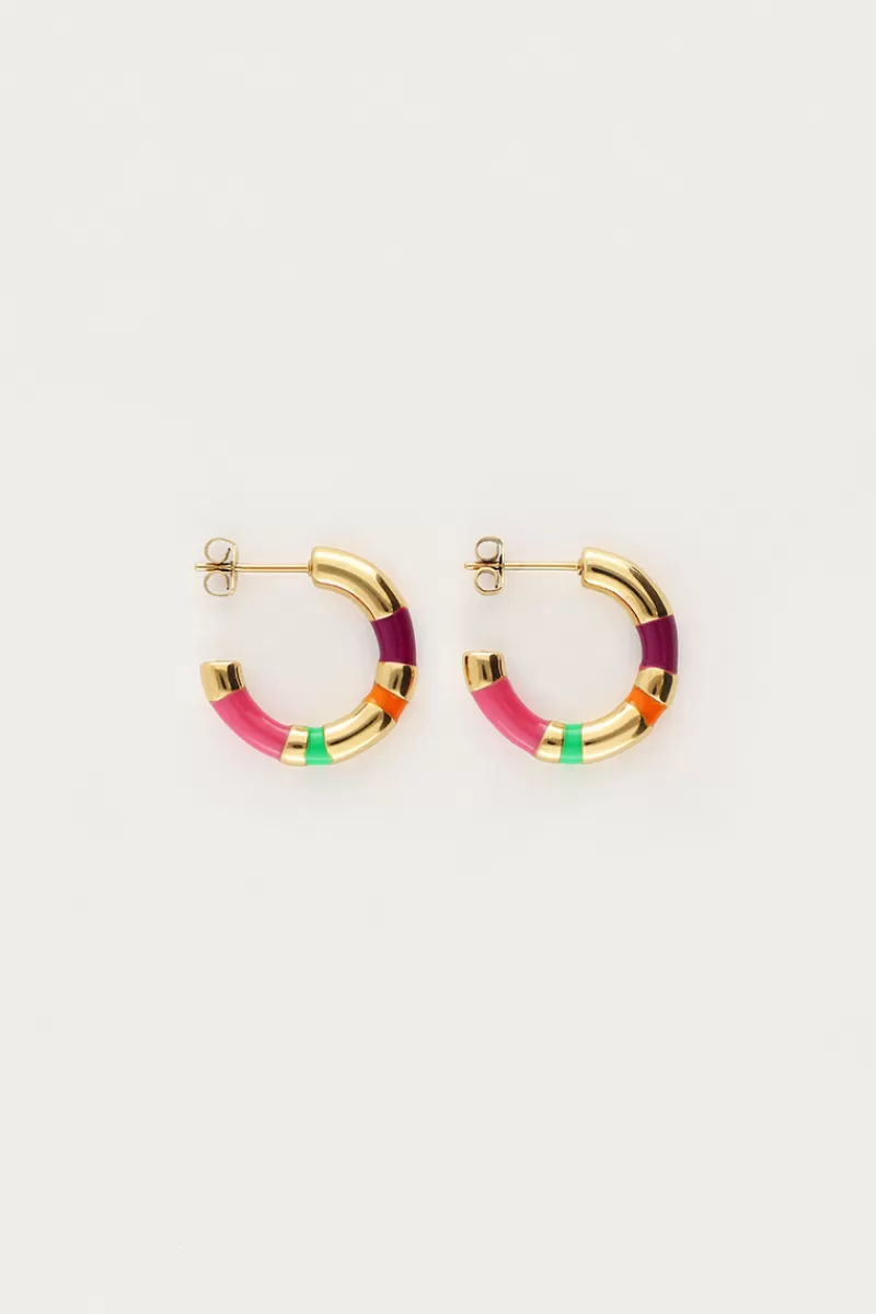 My Jewellery Boucles D'oreilles Sunrocks à Rayures Multicolores