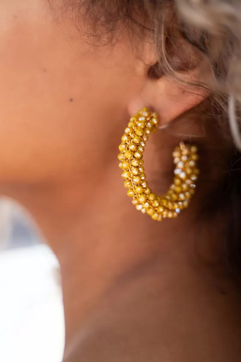 My Jewellery Boucles D'oreilles Tendance à Cercle Orné De Petites Pierres