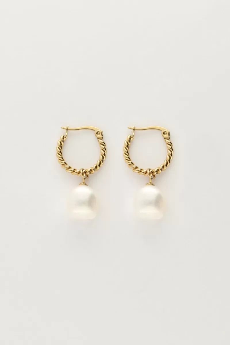 My Jewellery Boucles D’oreilles Torsadées Avec Perle