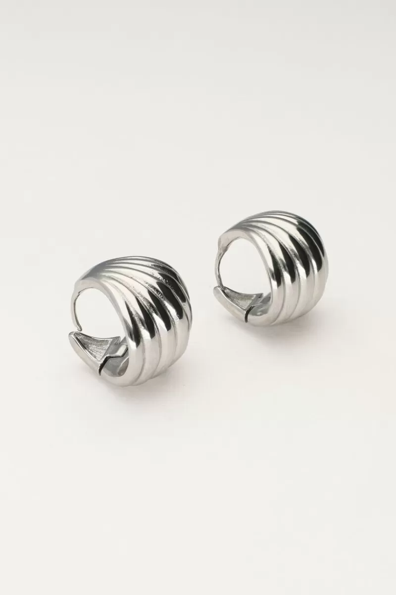 My Jewellery Boucles D'oreilles Triangulaires à Rayures