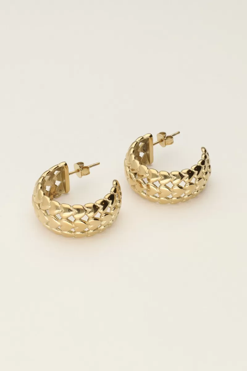 My Jewellery Boucles D'oreilles Vintage Avec Cœurs
