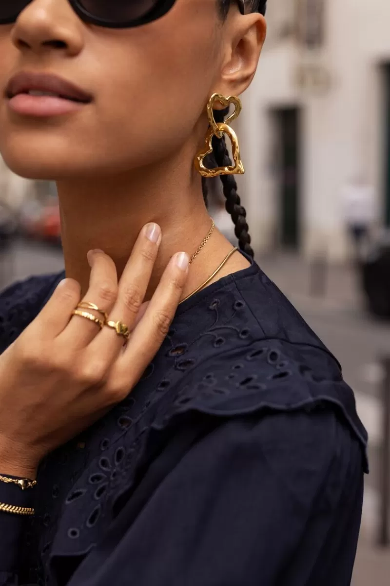 My Jewellery Boucles D'oreilles Vintage Avec Cœurs