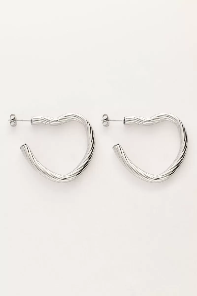 My Jewellery Boucles D'oreilles Vintage Avec Cœurs Ouverts