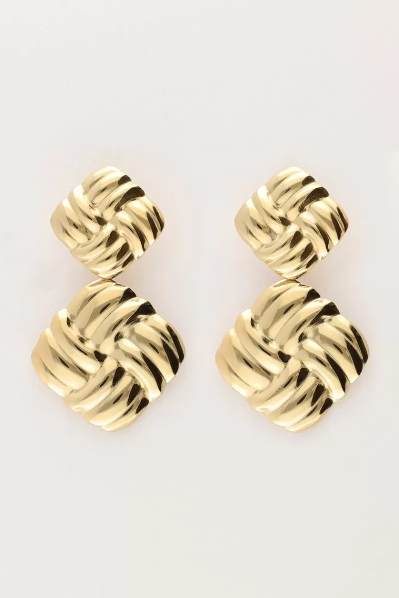 My Jewellery Boucles D'oreilles Vintage Carré Tressé