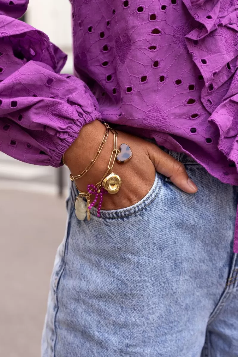 My Jewellery Bracelet à Charms Avec Liens Et Fleurs Multicolores