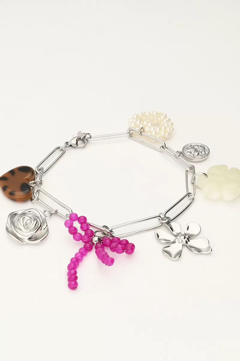 My Jewellery Bracelet à Charms Avec Liens Et Fleurs Multicolores