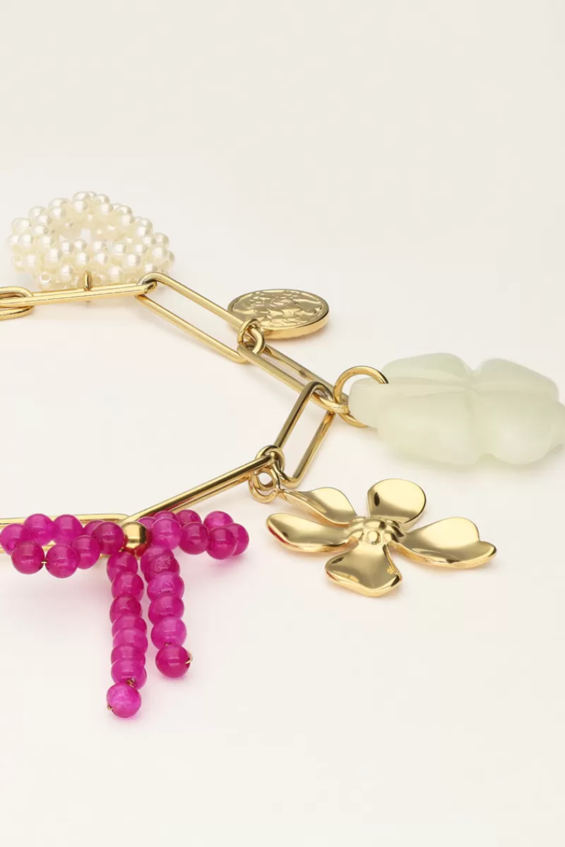 My Jewellery Bracelet à Charms Avec Liens Et Fleurs Multicolores