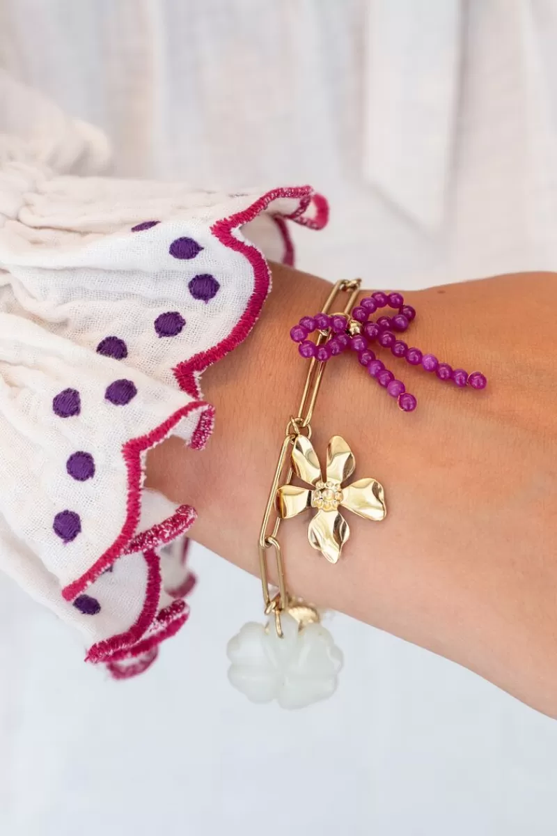 My Jewellery Bracelet à Charms Avec Liens Et Fleurs Multicolores