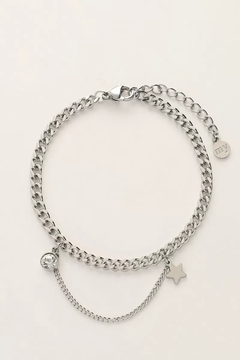 My Jewellery Bracelet à Maillons Avec Strass Et étoile