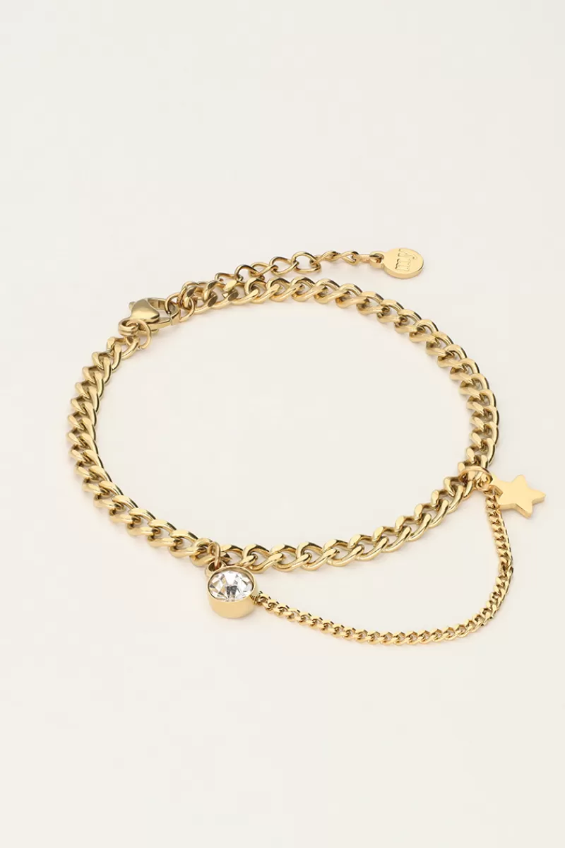 My Jewellery Bracelet à Maillons Avec Strass Et étoile