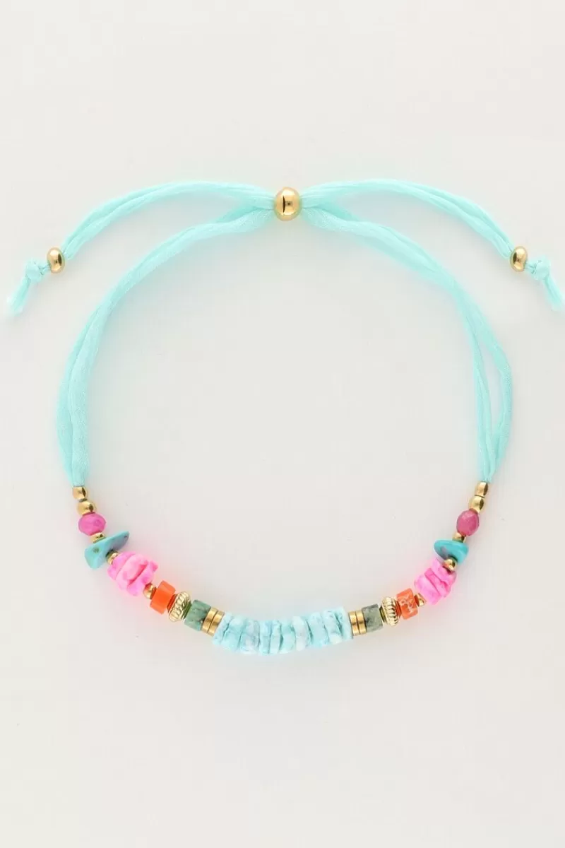 My Jewellery Bracelet Art En Cordon Bleu Avec Perles