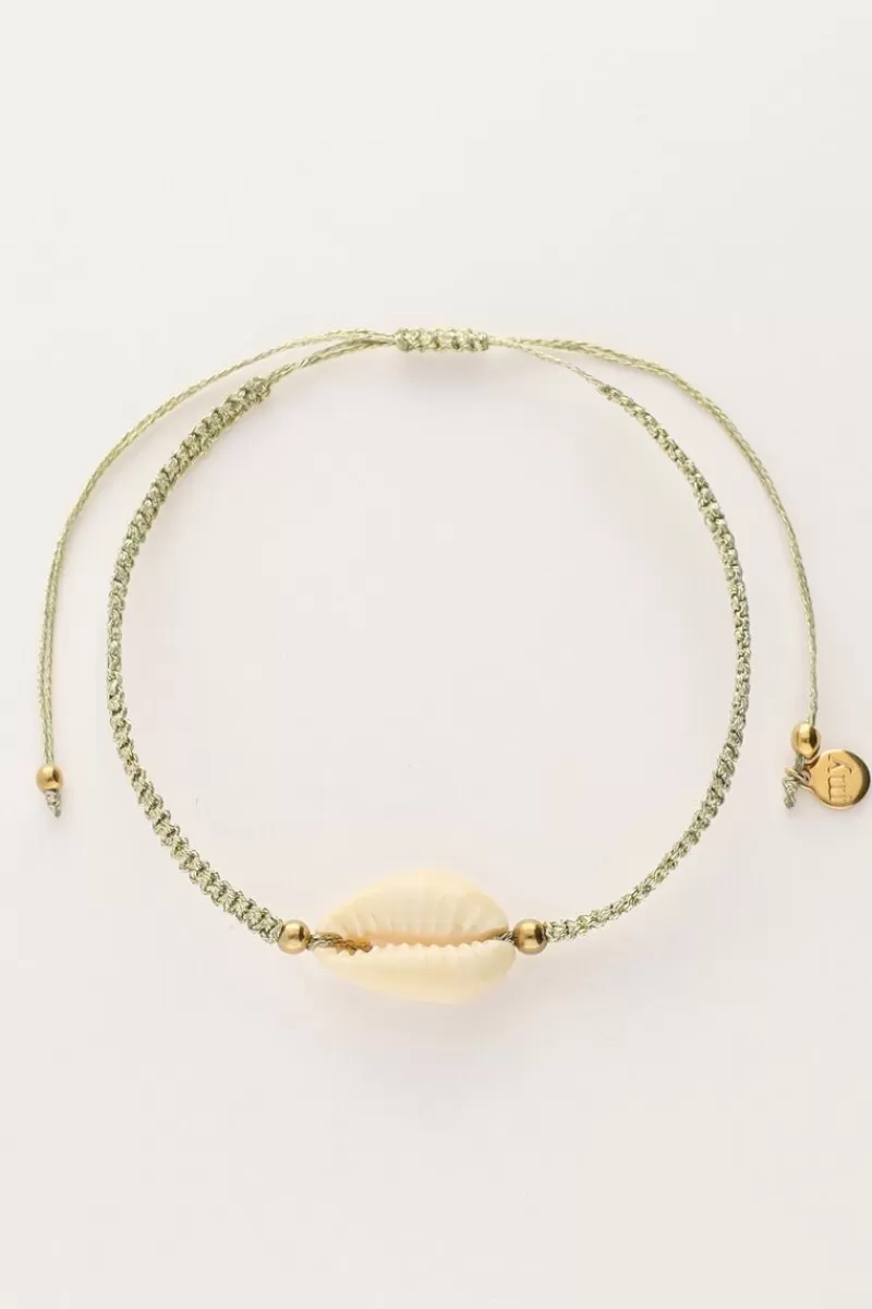 My Jewellery Bracelet Art En Cordon Doré Avec Coquillage