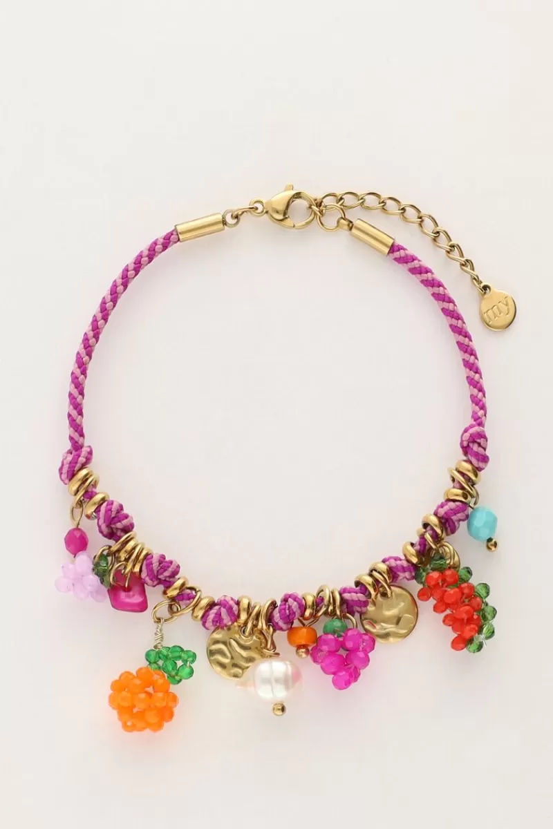 My Jewellery Bracelet Art En Cordon Violet Tutti Frutti