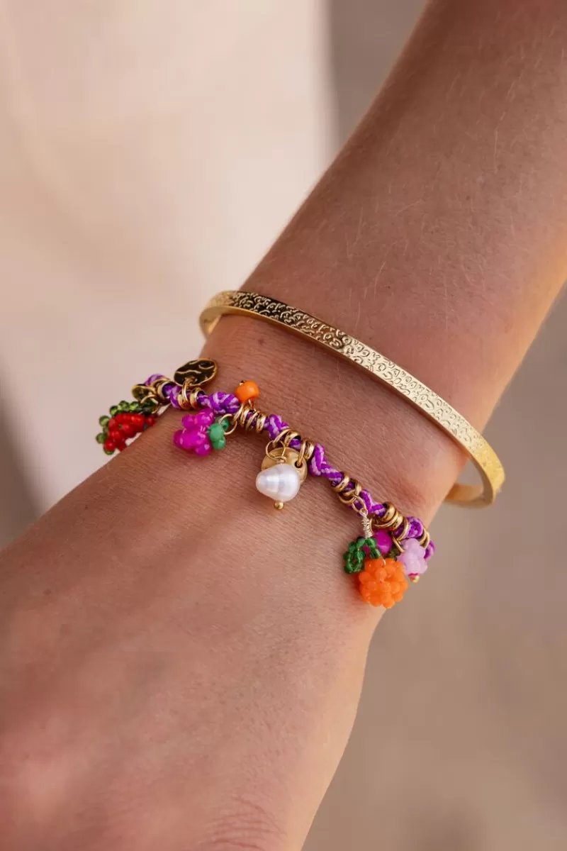 My Jewellery Bracelet Art En Cordon Violet Tutti Frutti