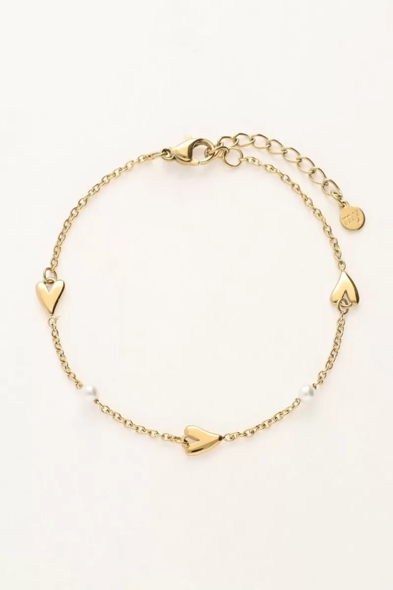 My Jewellery Bracelet Avec Coeurs Et Perles