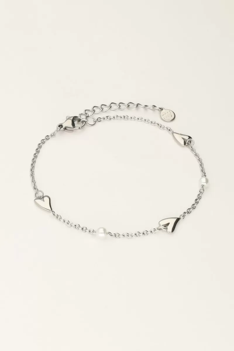 My Jewellery Bracelet Avec Coeurs Et Perles