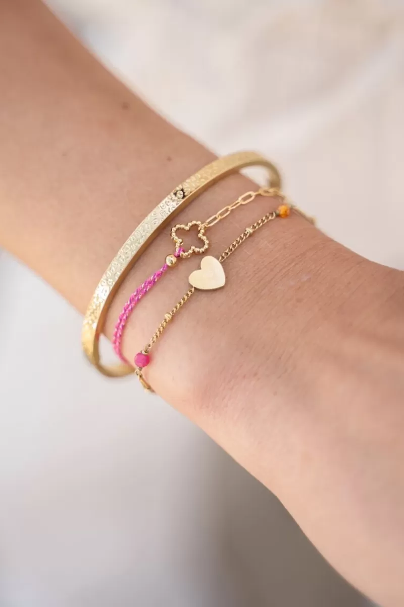 My Jewellery Bracelet Avec Cœur Et Perles