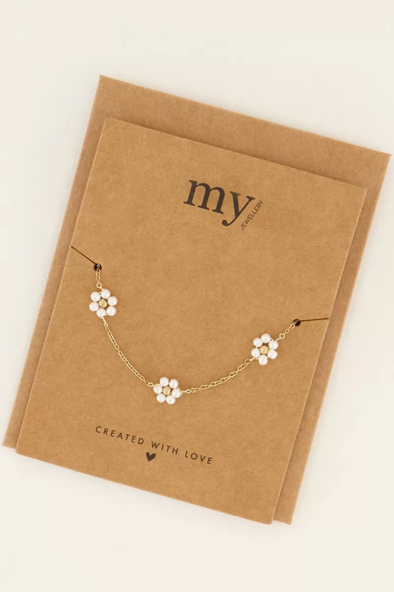 My Jewellery Bracelet Avec Fleurs Et Perles