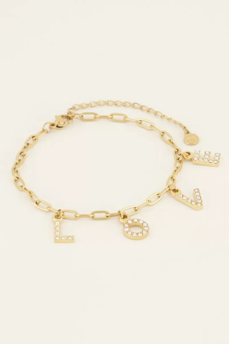 My Jewellery Bracelet Avec Lettres Love Et Strass