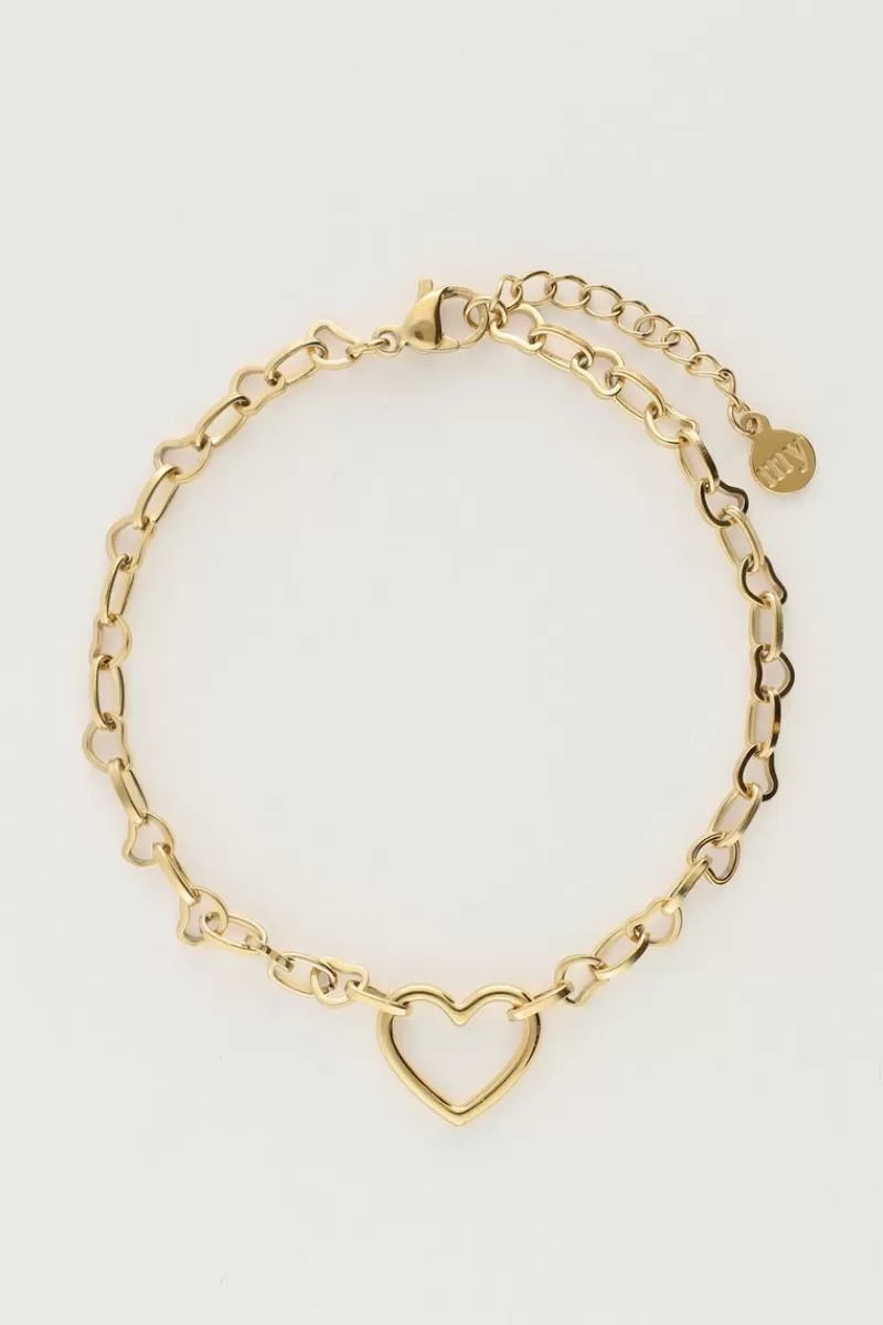 My Jewellery Bracelet Avec Petit Pendentif Cœur Ouvert