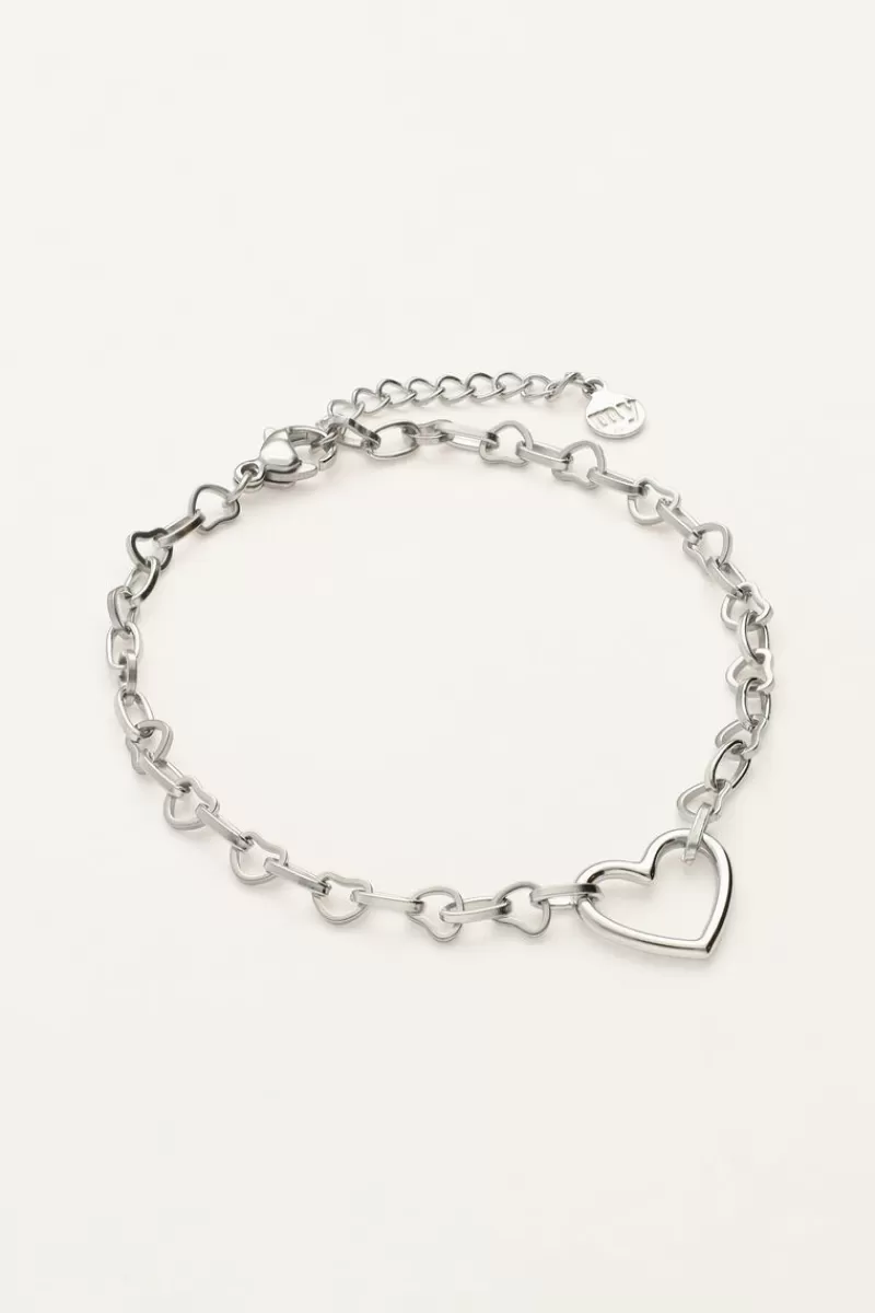 My Jewellery Bracelet Avec Petit Pendentif Cœur Ouvert