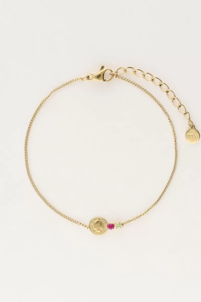 My Jewellery Bracelet Avec Pièce Et Strass