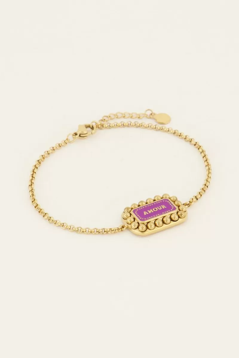 My Jewellery Bracelet Bold Spirit Avec Charm « Amour » Rose