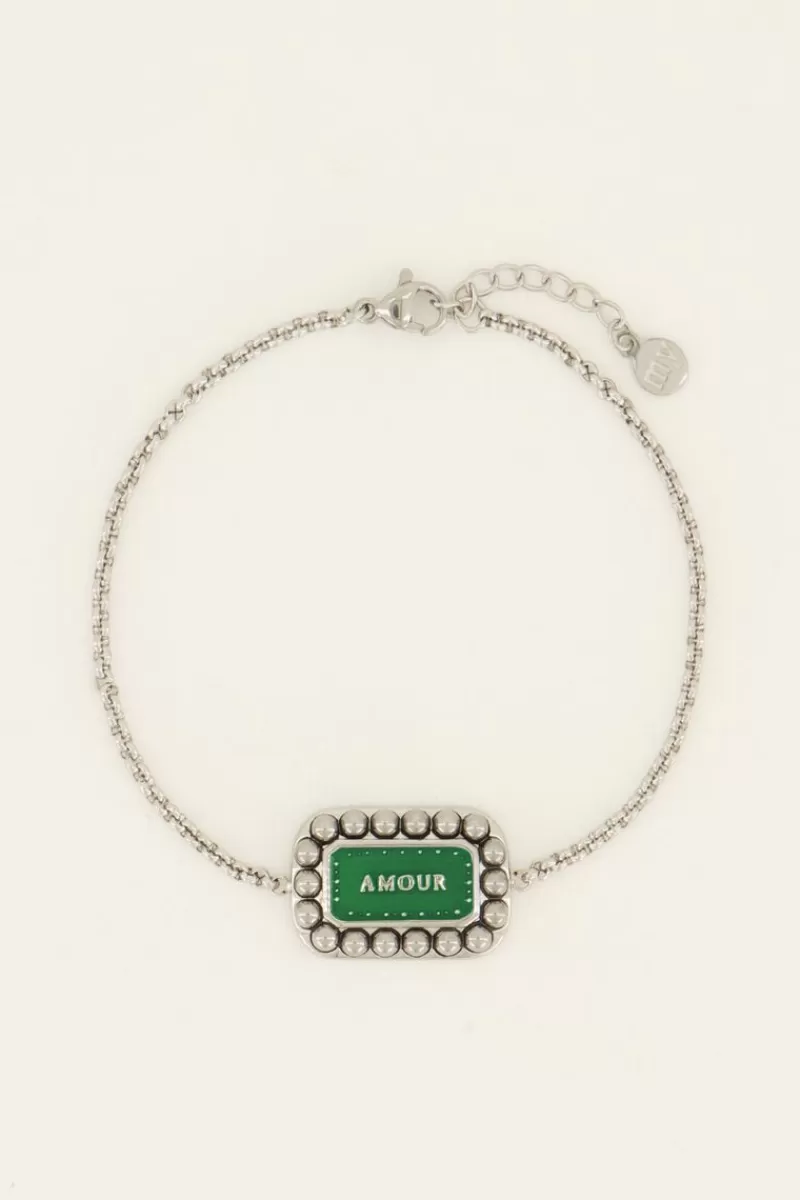 My Jewellery Bracelet Bold Spirit Avec Charm « Amour » Vert