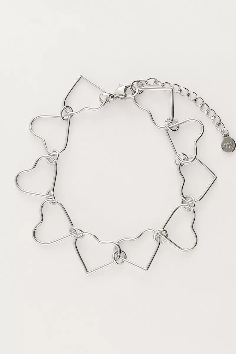 My Jewellery Bracelet Chaîne Avec Coeurs