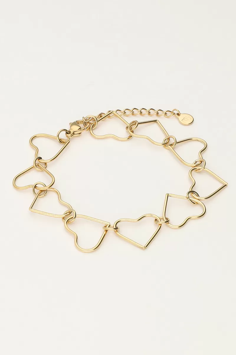 My Jewellery Bracelet Chaîne Avec Coeurs