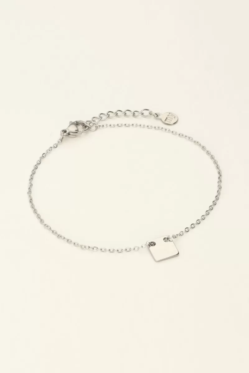 My Jewellery Bracelet Chaîne Médaillon Carré