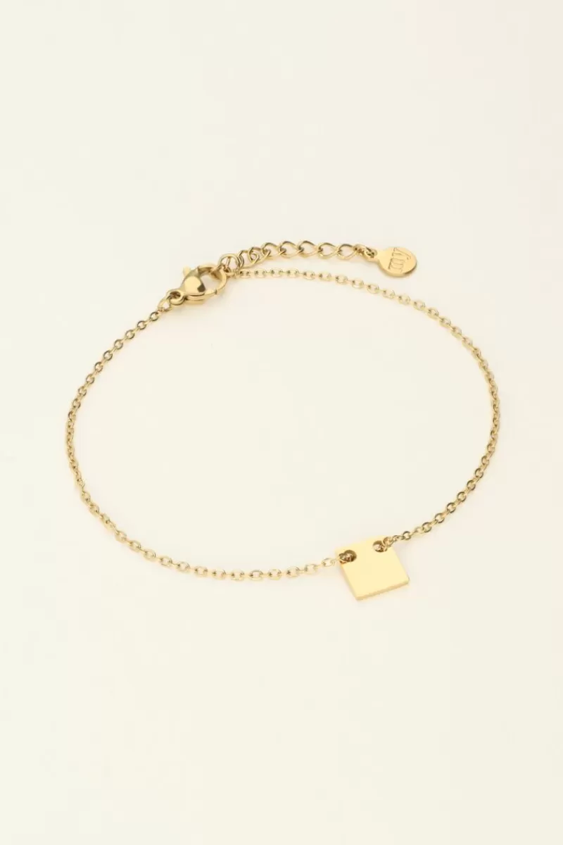 My Jewellery Bracelet Chaîne Médaillon Carré