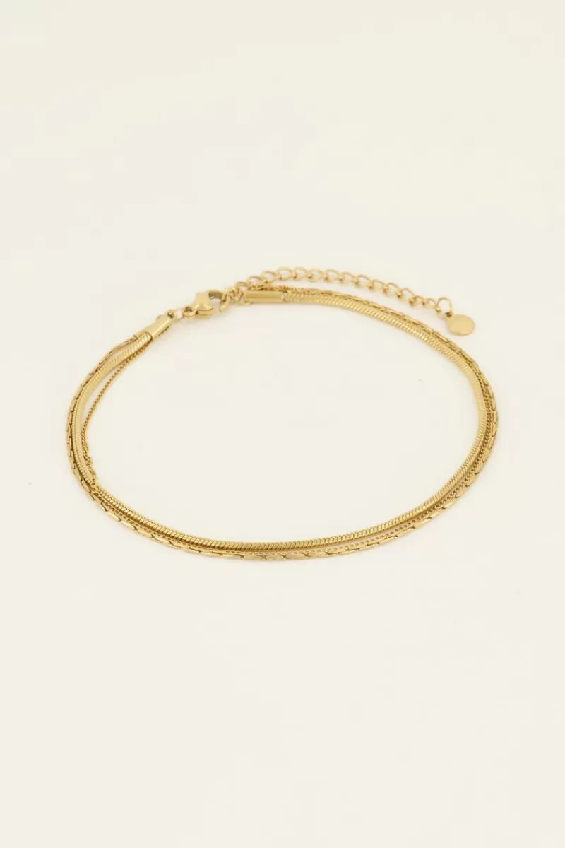 My Jewellery Bracelet De Cheville à 3 Chaînes