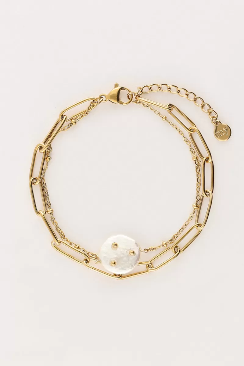 My Jewellery Bracelet Double Avec Maillon Et Perle