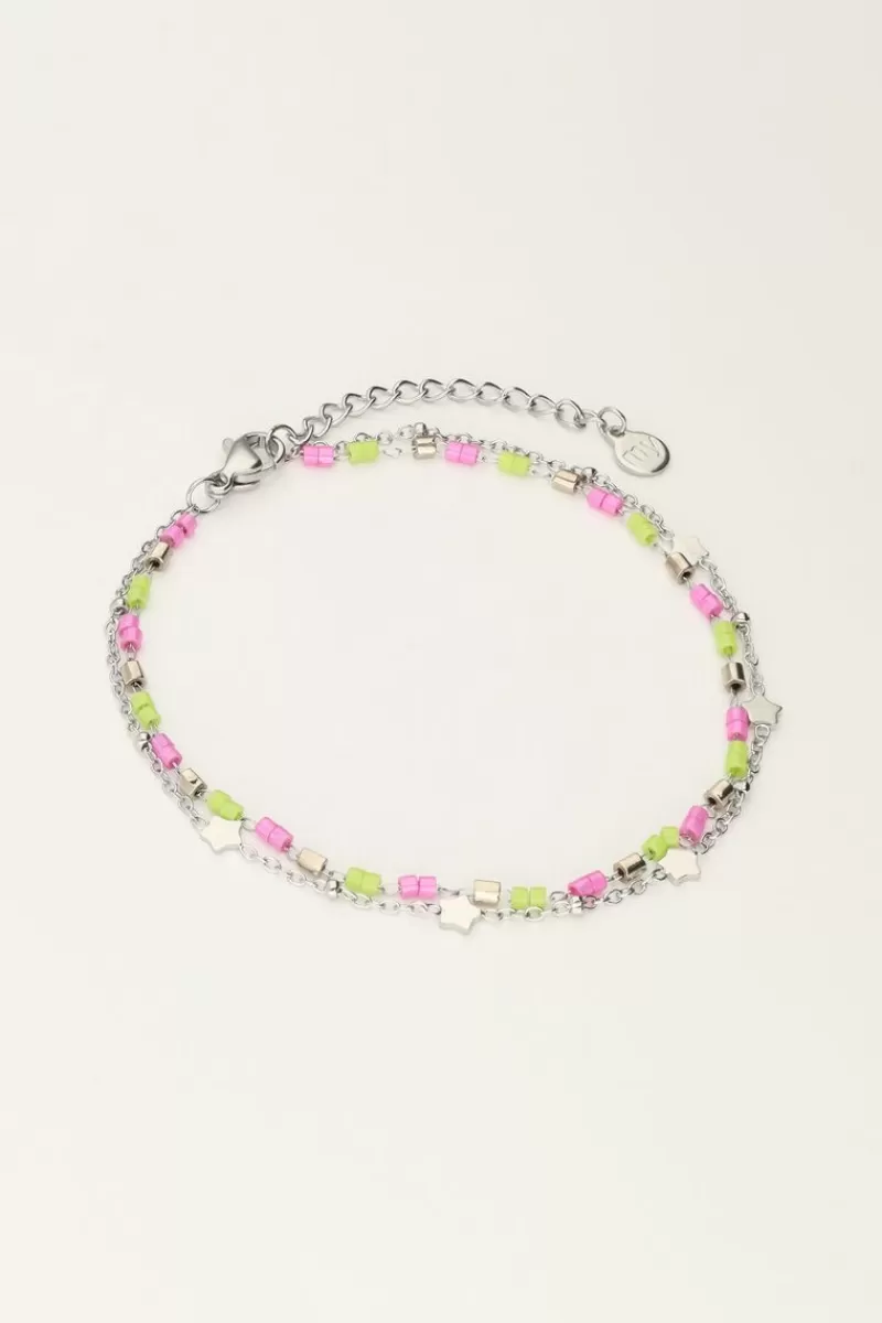 My Jewellery Bracelet Double Avec Perles Et étoiles