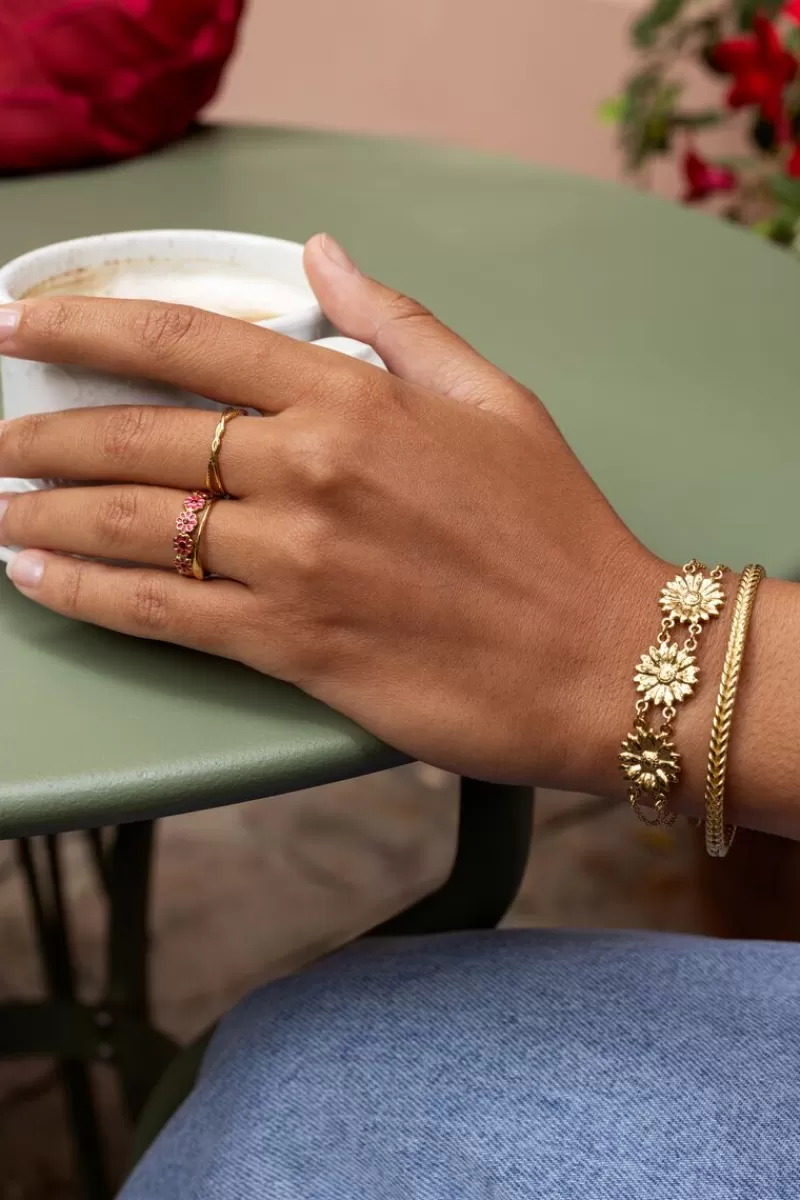 My Jewellery Bracelet Double Avec Trois Fleurs