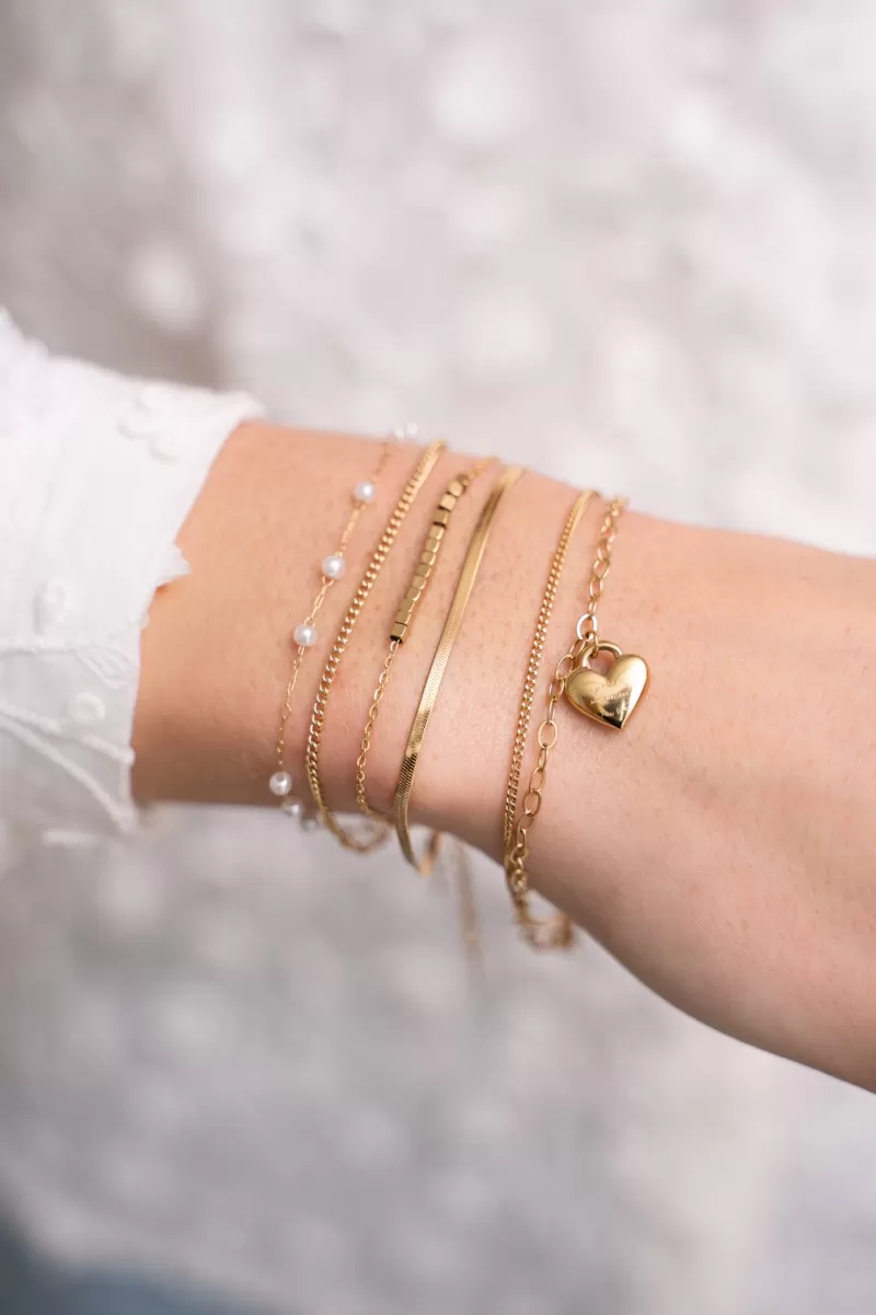 My Jewellery Bracelet Double Minimaliste Avec Carrés