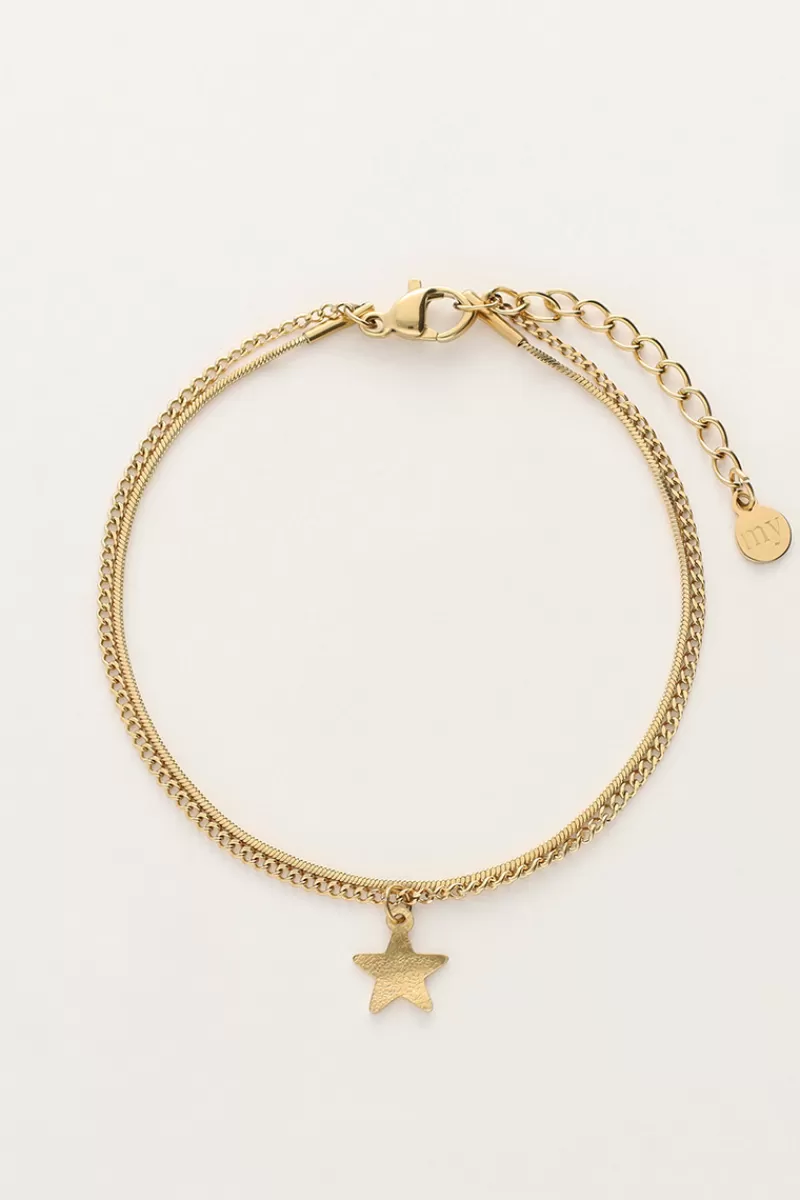 My Jewellery Bracelet Double Minimaliste Avec Charms étoile