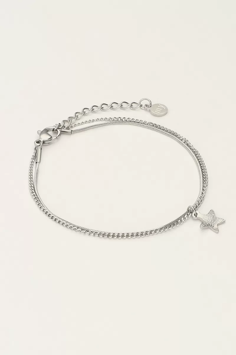 My Jewellery Bracelet Double Minimaliste Avec Charms étoile